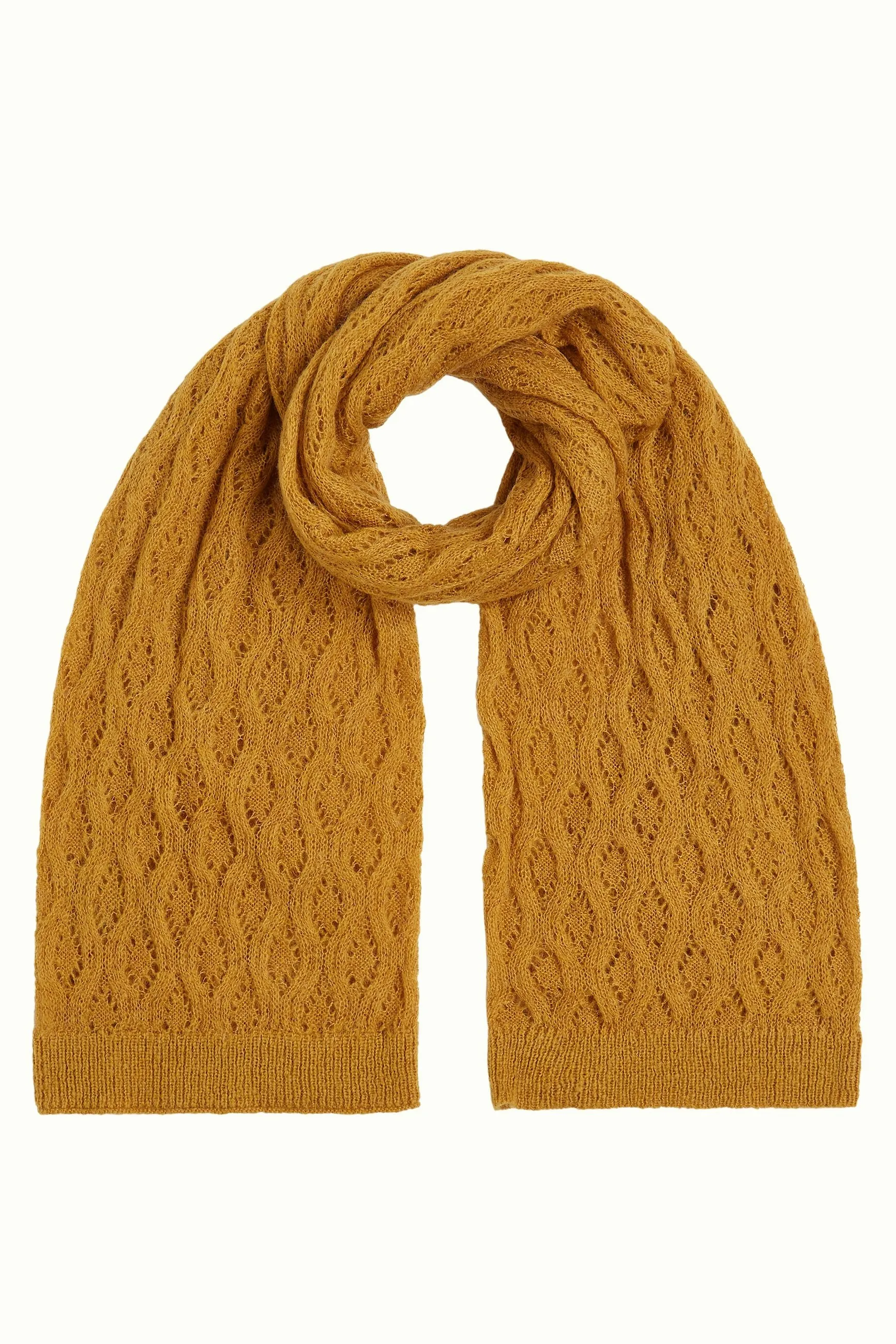 Ajour Carre Scarf - Gold