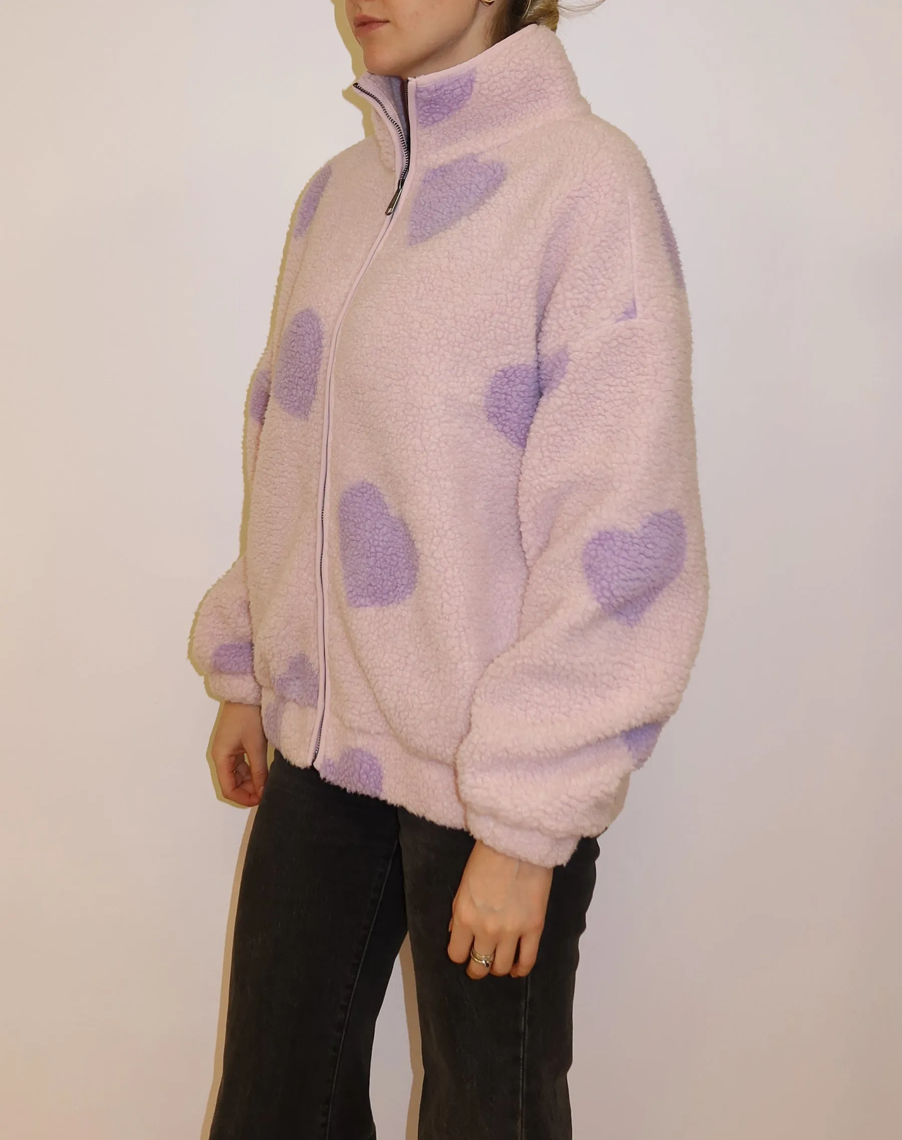 All Over Heart Sherpa Jacket