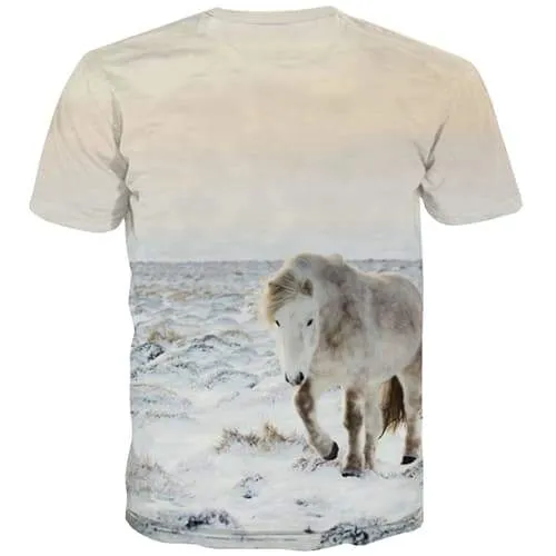 Animal T-shirt Men Horse T shirts Funny Lovely Tshirts Novelty Harajuku Shirt Print Funny Tshirt Anime Short Sleeve T shirts