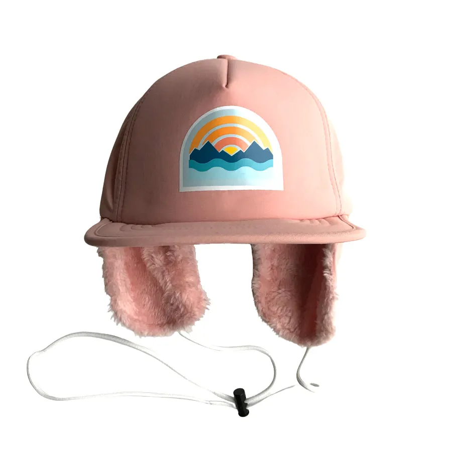 Big Sur Frosted Pink Sands Winter Hat Water & Snow Resistant- Pink
