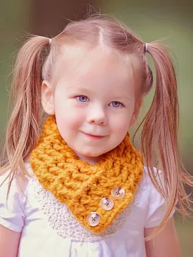 Butterscotch button scarf
