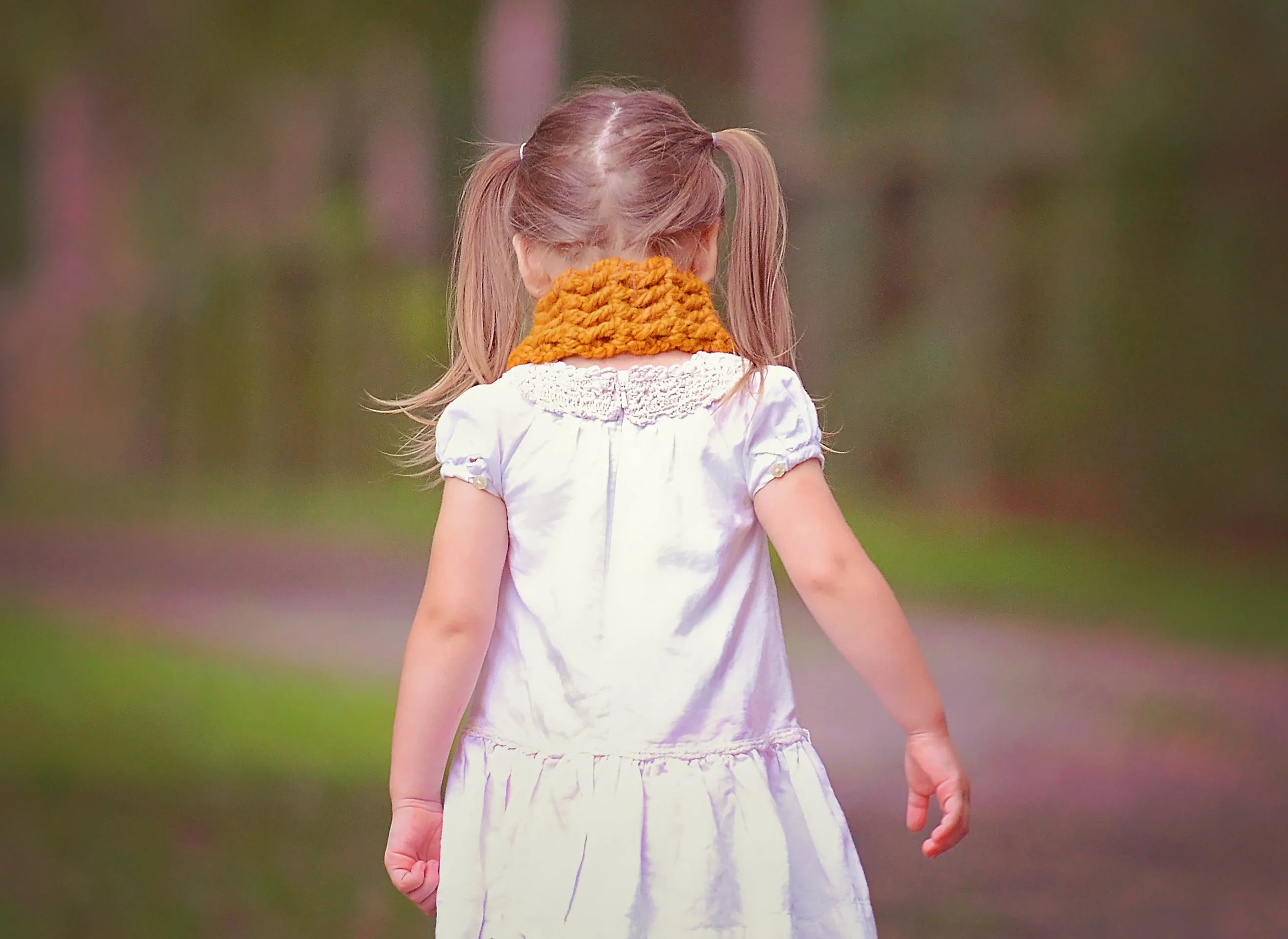 Butterscotch button scarf