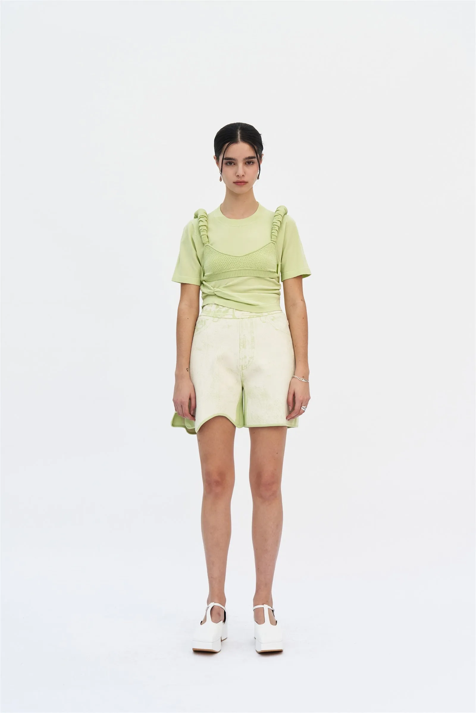 COCO 3D BUBBLE SHORT SLEEVE TOP