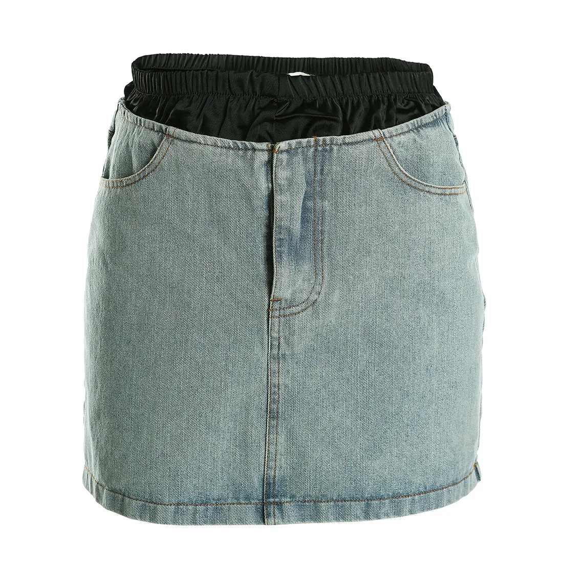 Elasticated Waistband Layered Mini Skirt