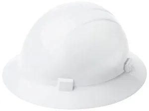 ERB Safety Americana Full Brim Safety Hard Hat with 4-Point Mega Ratchet Suspension