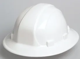 ERB Safety Omega II Full Brim Hard Hat with 4-Point Mega Ratchet Adjusting Suspension