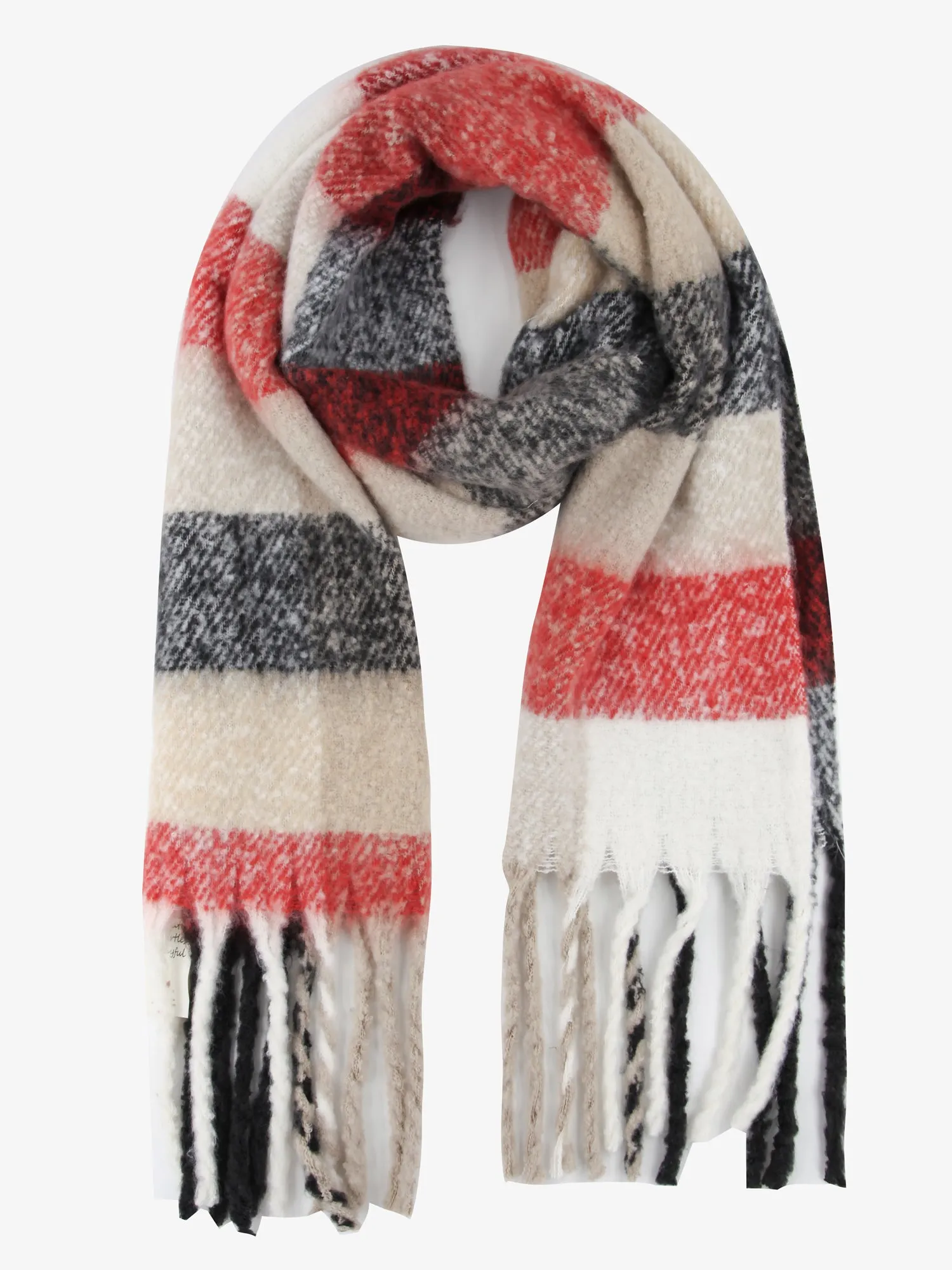 Fringe Plaid Scarf