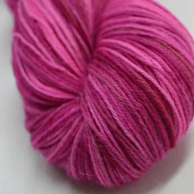 Hand Dyed Baby Alpaca Knitting Yarn 4 Ply Fingering Weight in a Pink Mix 12242