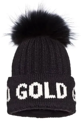 Hodd Beanie Real Pom Black