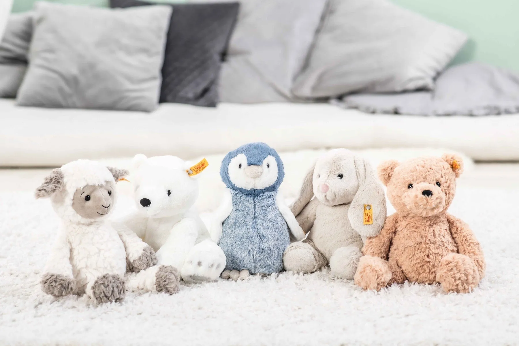Hoppie Bunny Rabbit Plush Toy - 7" by Steiff