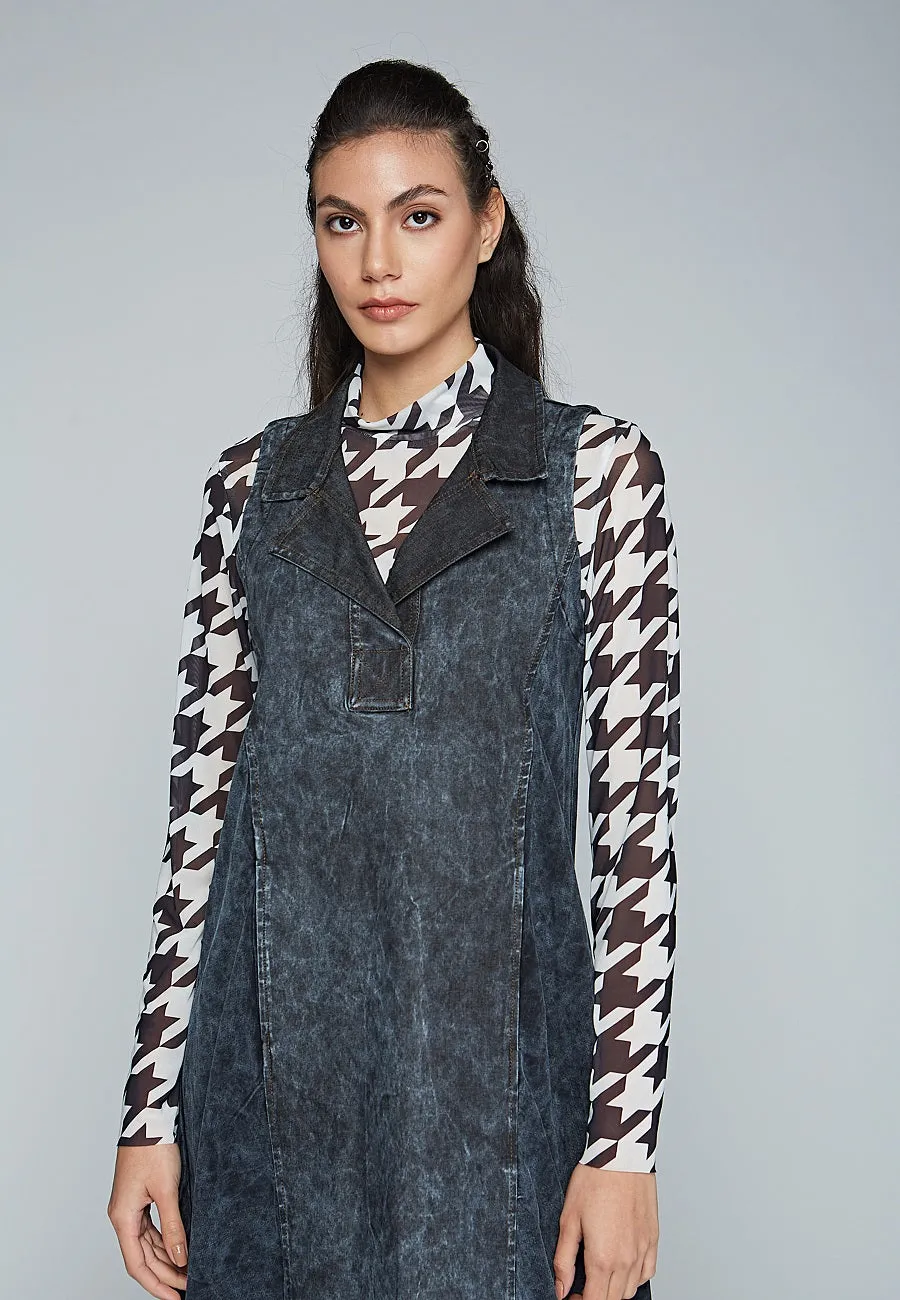Illusion Denim Dress