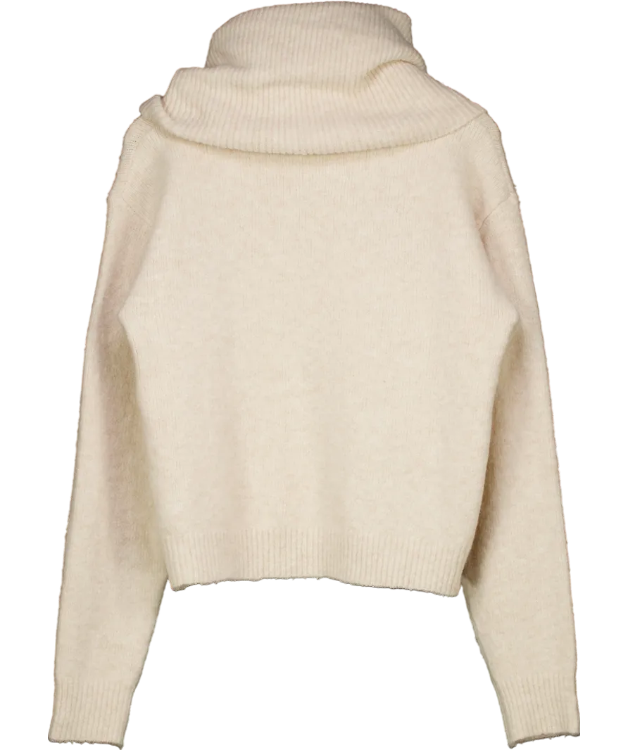 Karen Millen Cream Roll Neck Jumper UK S