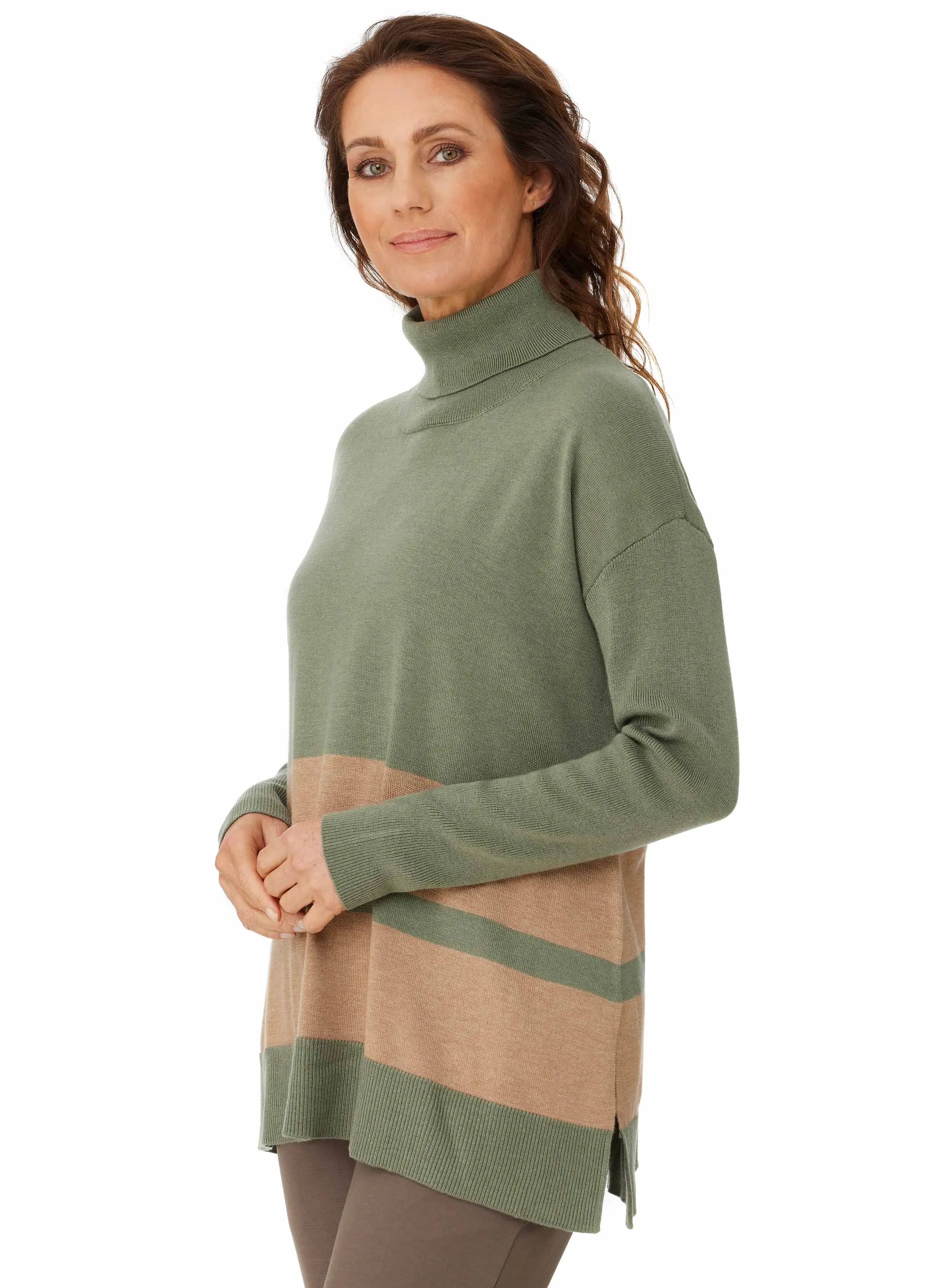 KAROOLA ROLL NECK PULLOVER