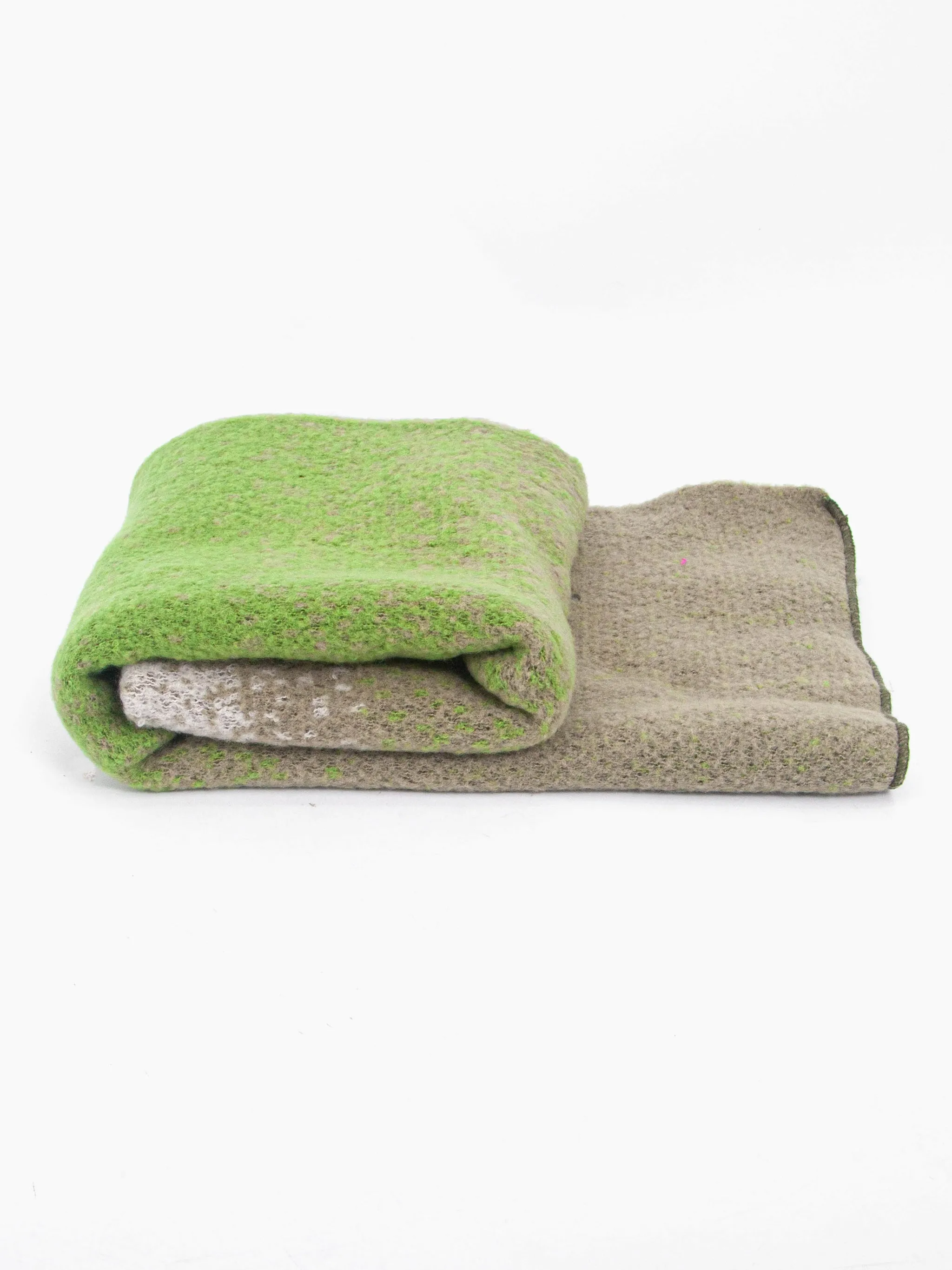 Lia Heavyweight Scarf - Green, Ombre Colour Block