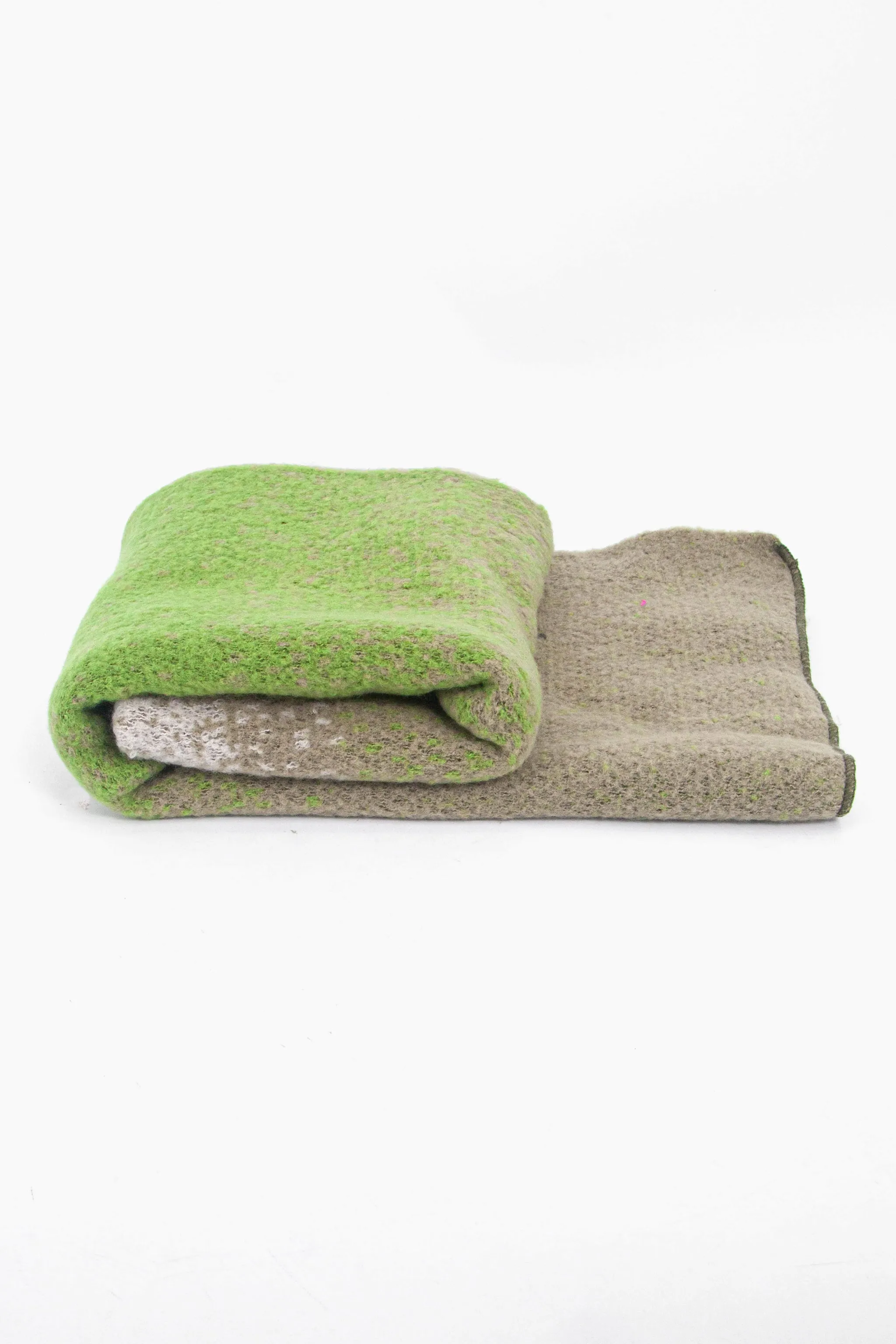 Lia Heavyweight Scarf - Green, Ombre Colour Block