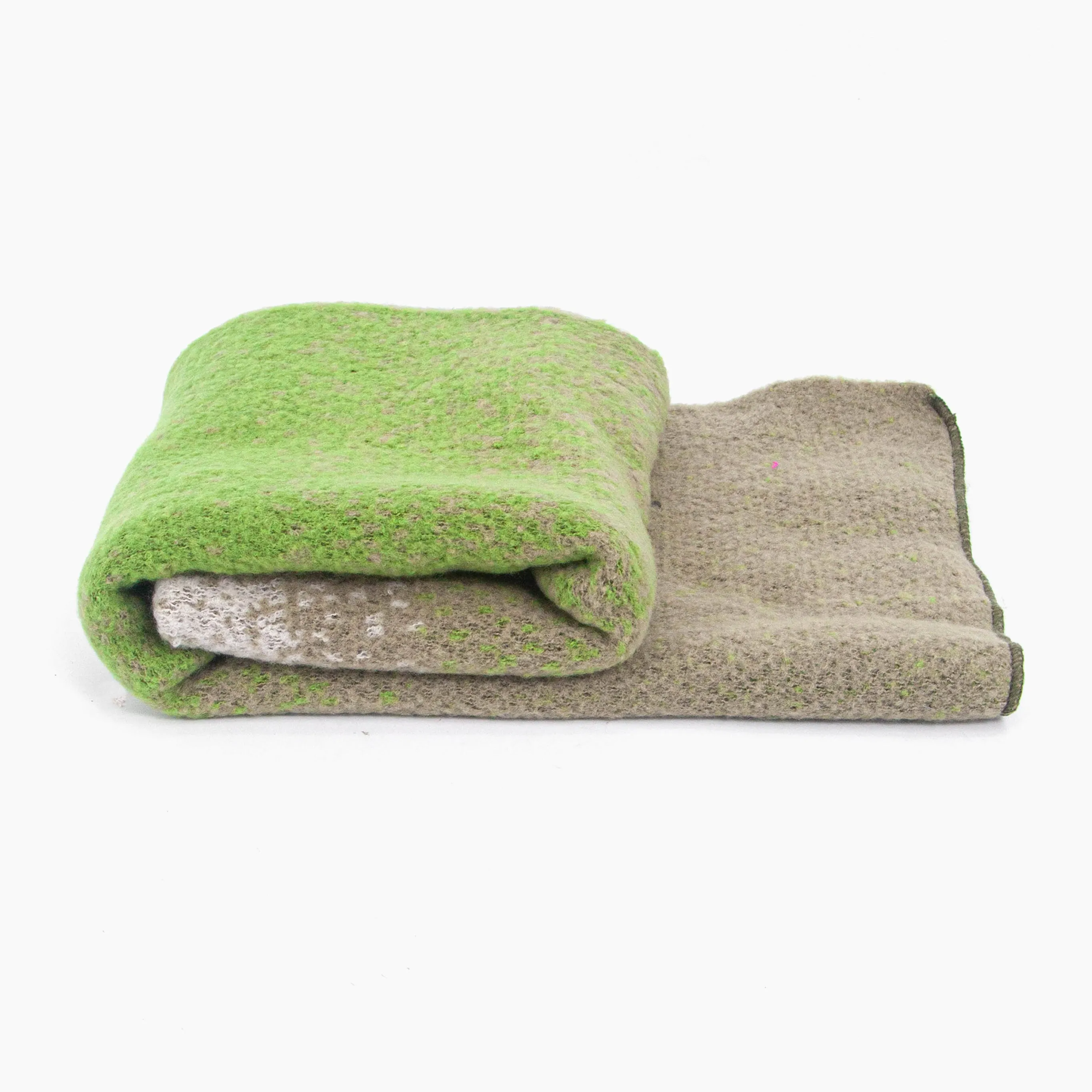 Lia Heavyweight Scarf - Green, Ombre Colour Block
