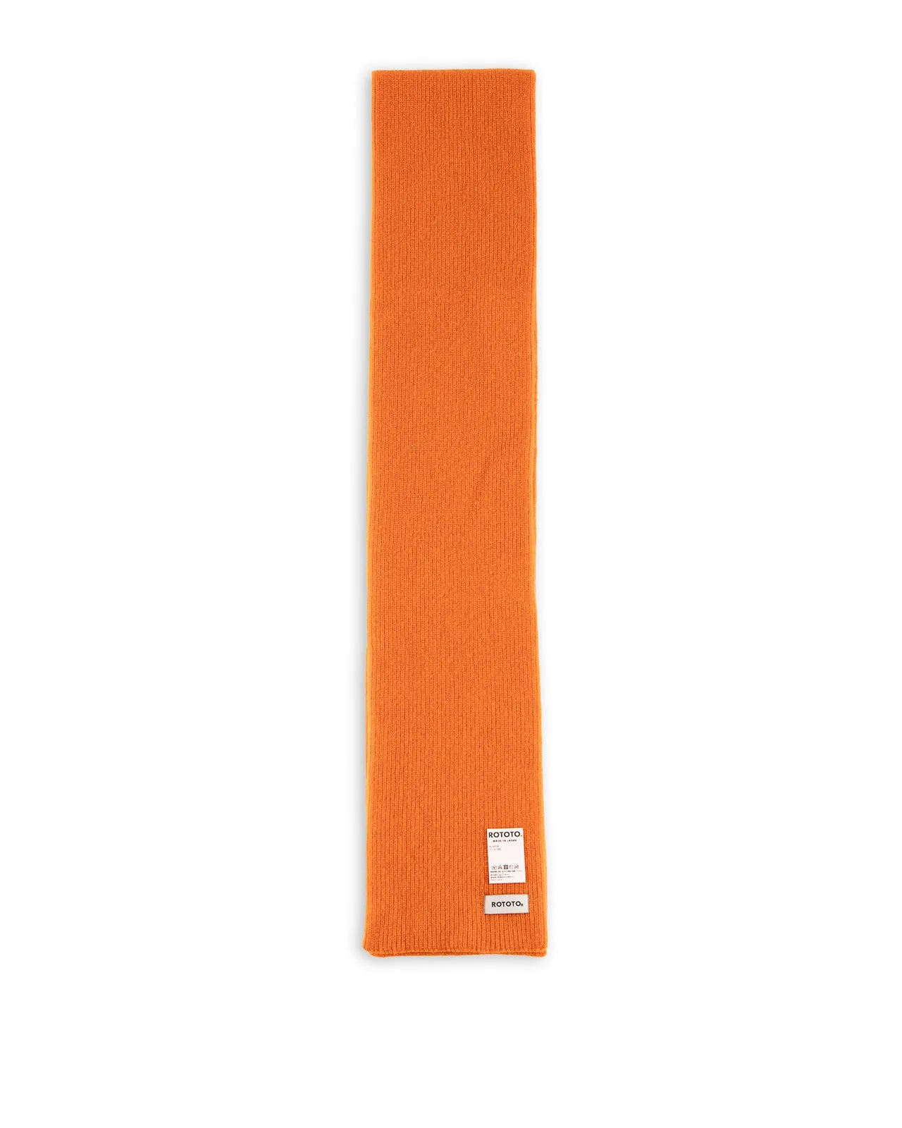 Merino Lambswool Sock Knit Scarf - Orange