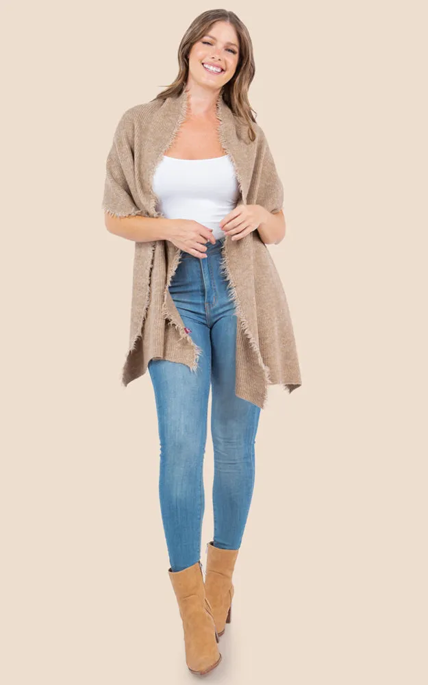 OA4277 SOFT KNIT FRINGES OBLONG SCARF