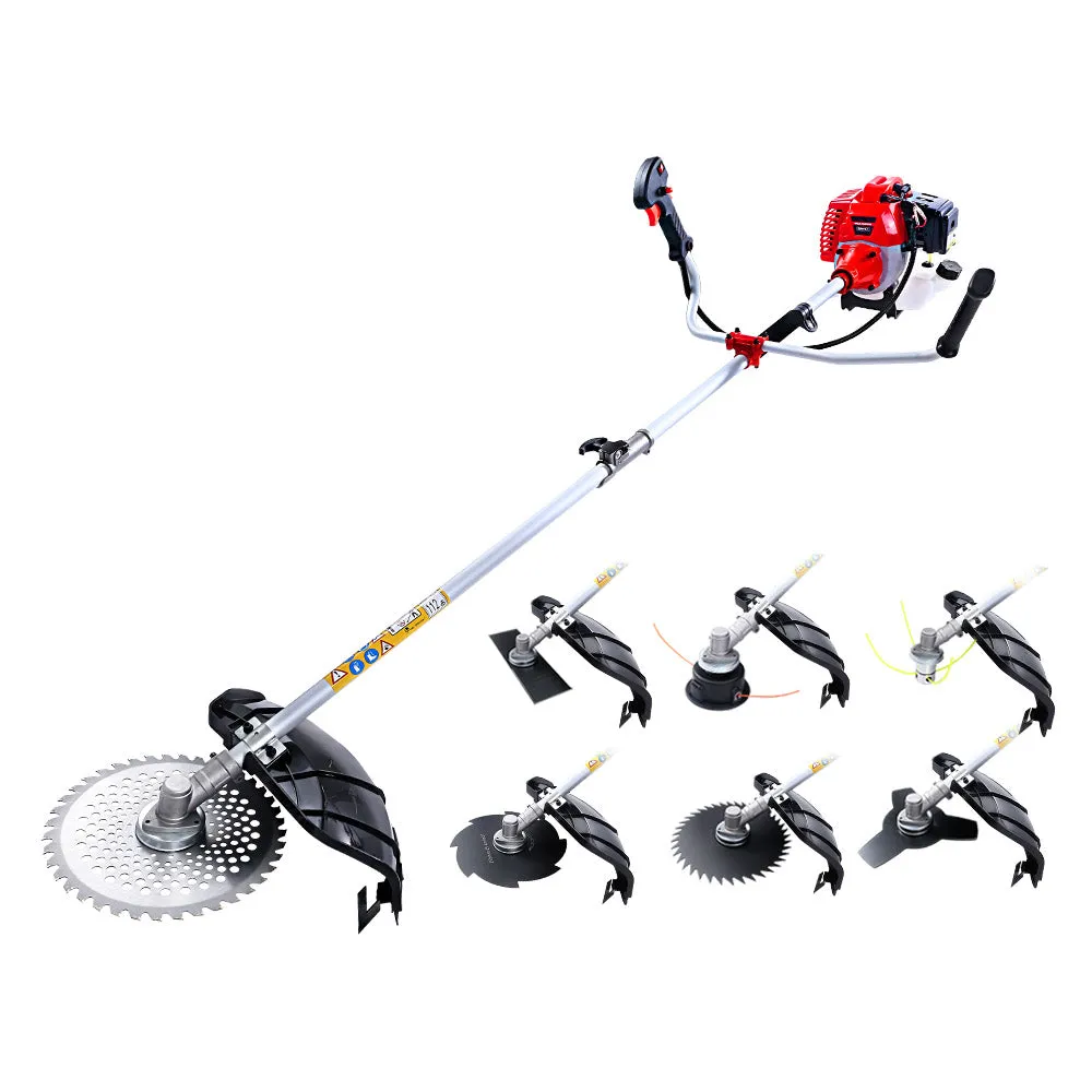 Pole Chainsaw Petrol 62CC 7 In 1 Brush Cutter Whipper Snipper Multi Tools