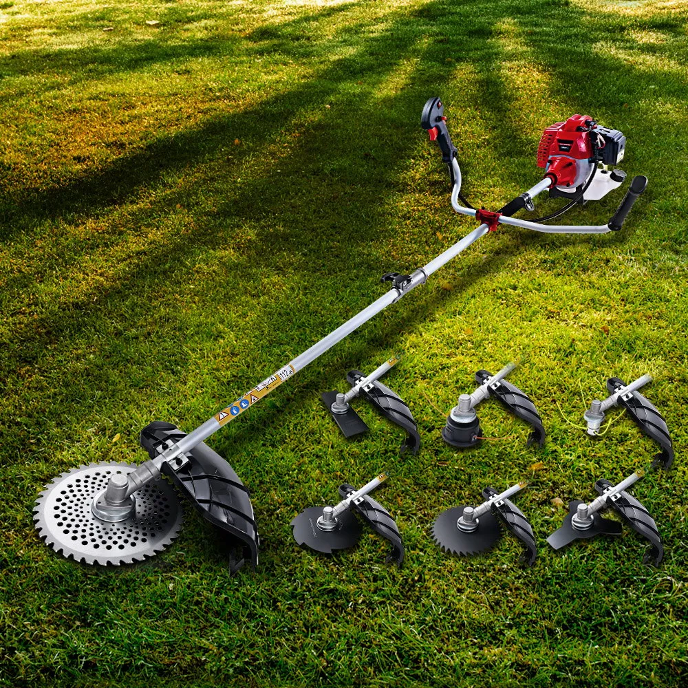 Pole Chainsaw Petrol 62CC 7 In 1 Brush Cutter Whipper Snipper Multi Tools