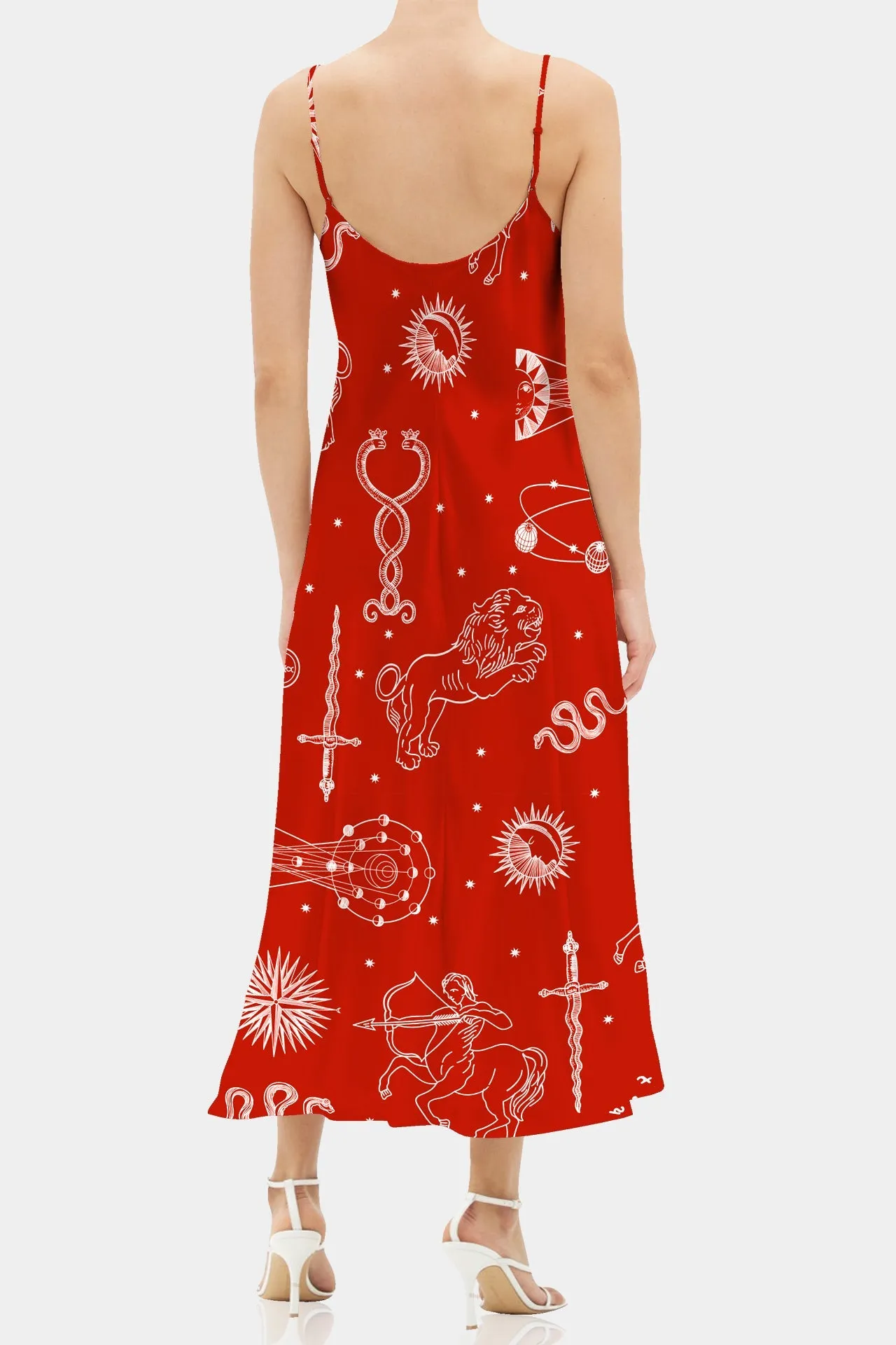 Printed Red Cami Outfit