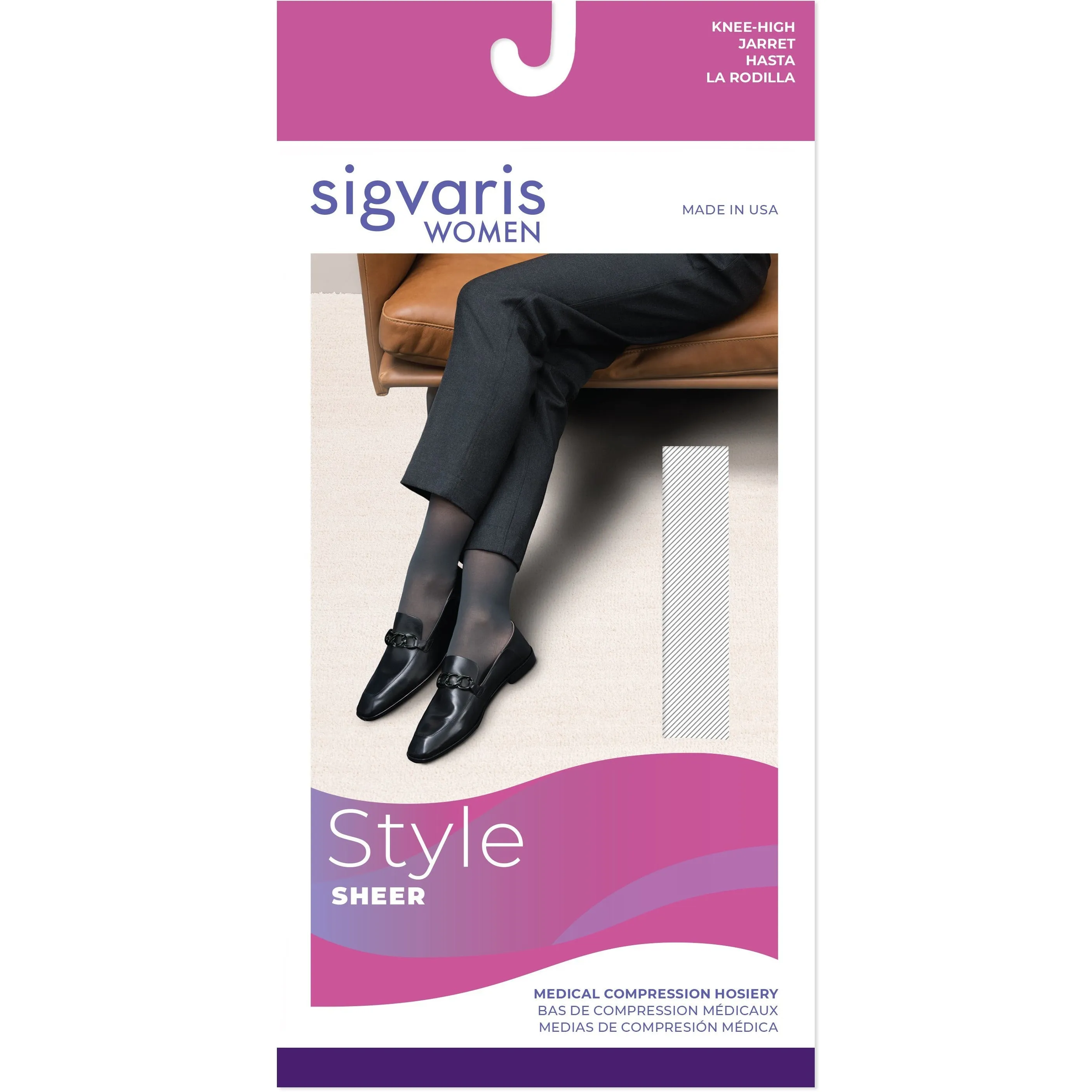 Sigvaris Sheer Women's Knee High 15-20 mmHg