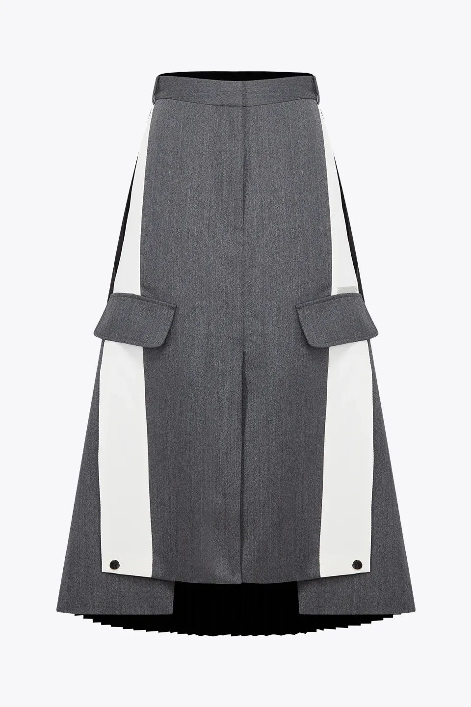 Sophisticated Grey Pleated Skirt