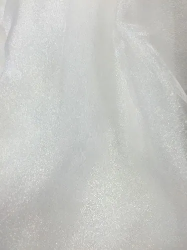 Sparkle Organza - 45-inches Wide White