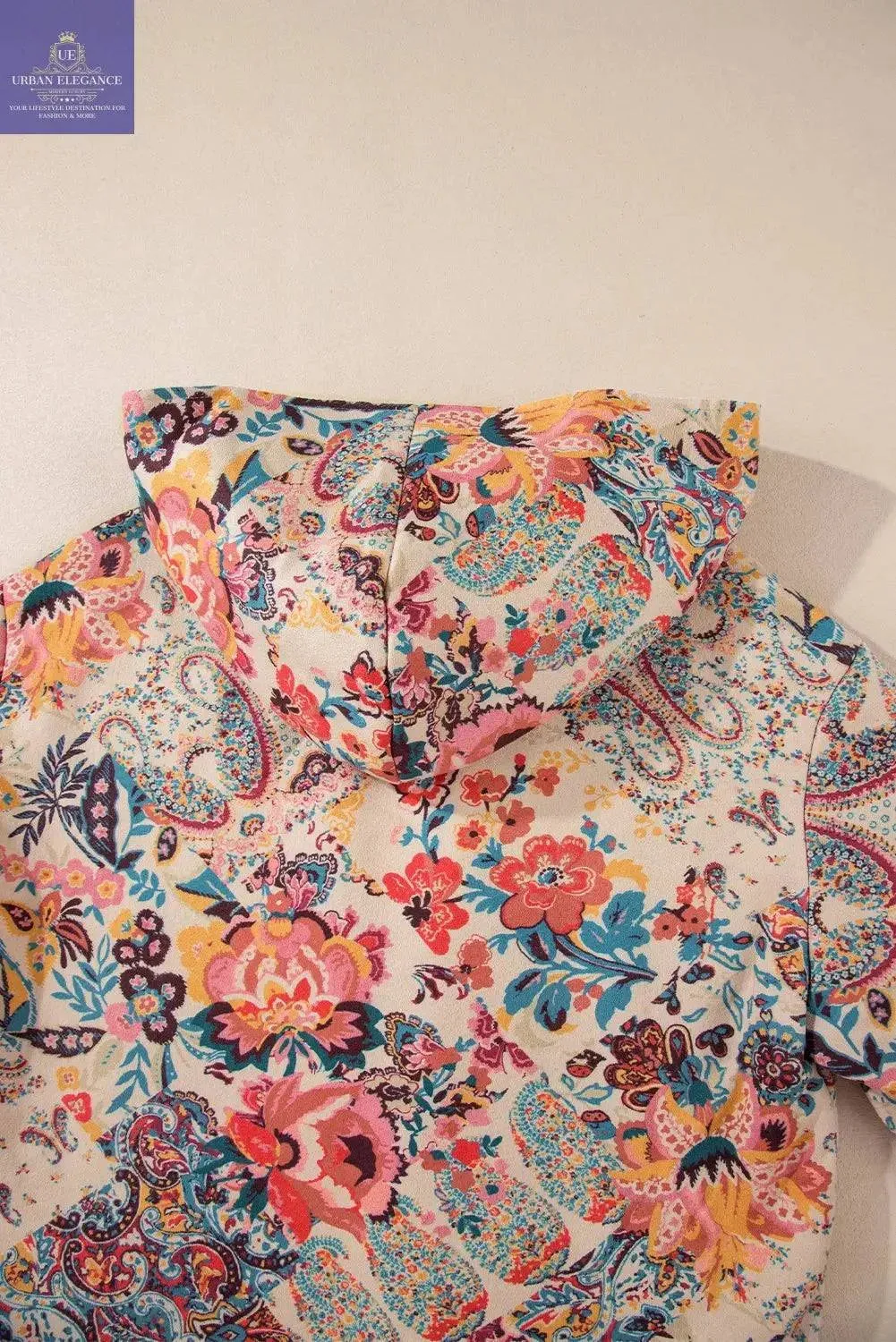 Vintage Paisley Floral Sherpa Lined Jacket