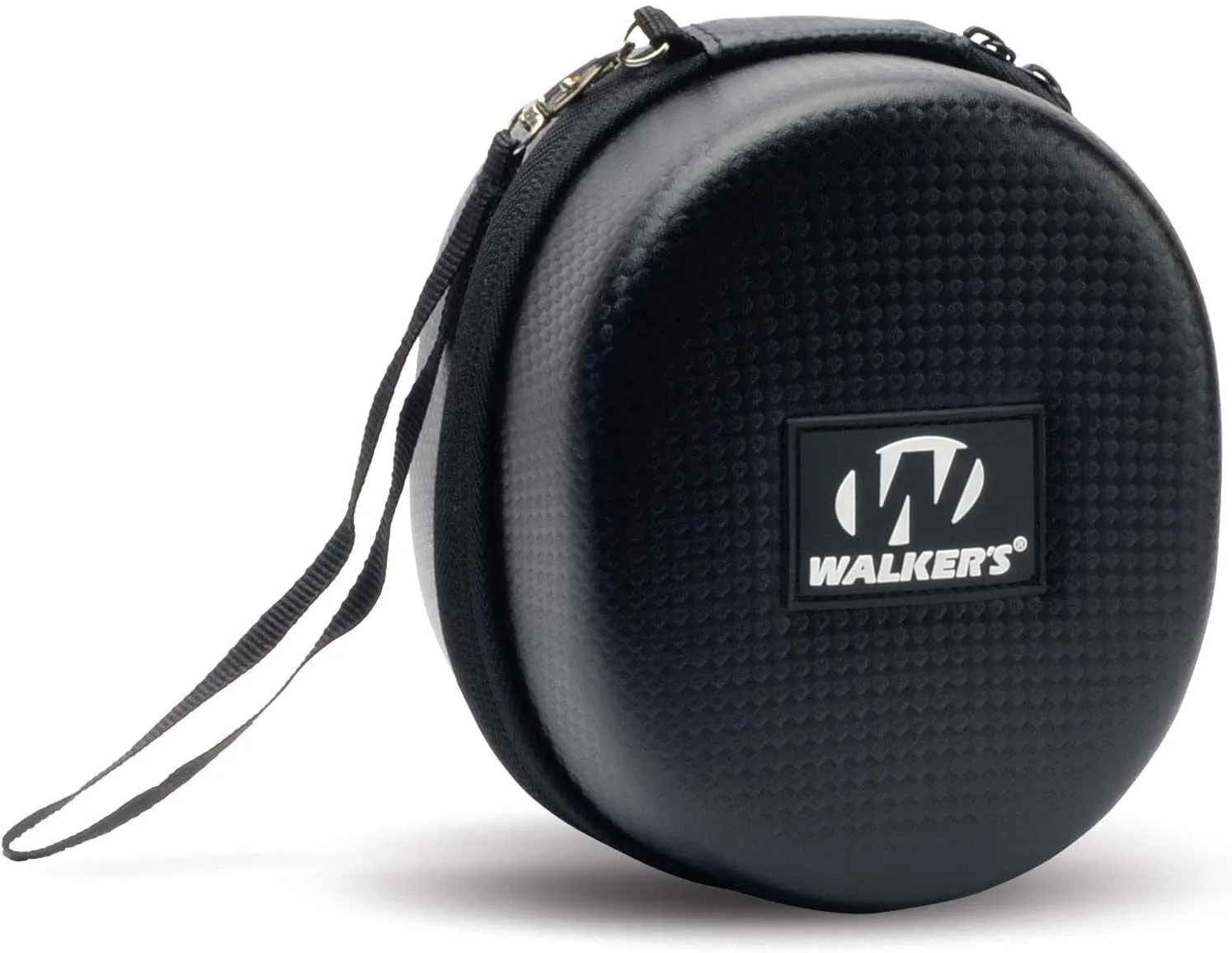Walker'S Muff Protective Case | Weather-Resistant Durable Shockproof Dustproof EVA Carbon Finish Hunting Range Shooting Earmuff Carrying Case, Nylon Lanyard
